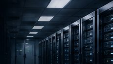 Sala de servidores con racks alineados