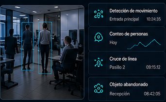 Detección de movimiento, conteo de personas y cruce de línea en SolView